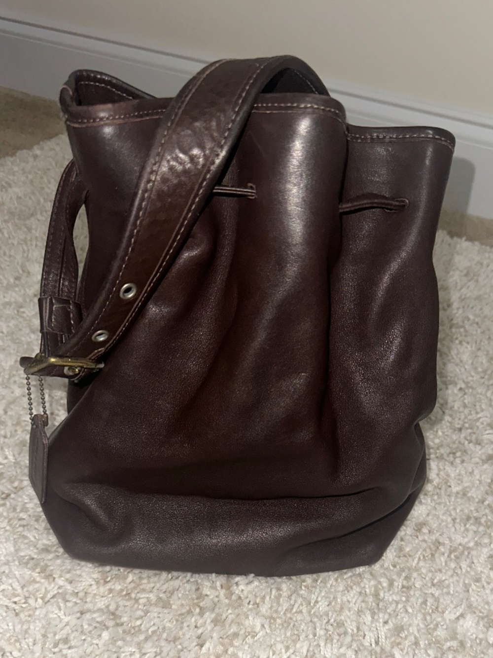 Vintage Coach Drawstring Bucket Bag